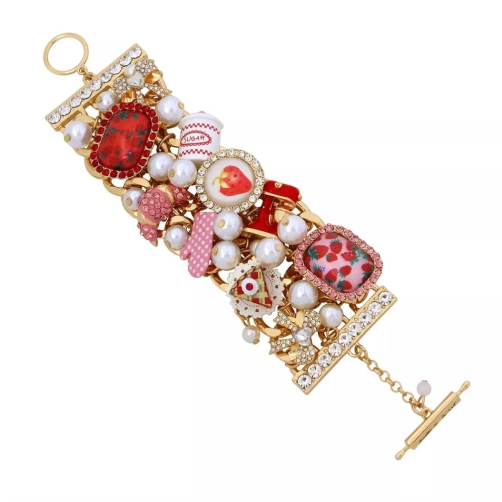 NWT Betsey Johnson Baking Charms Statement Bracelet